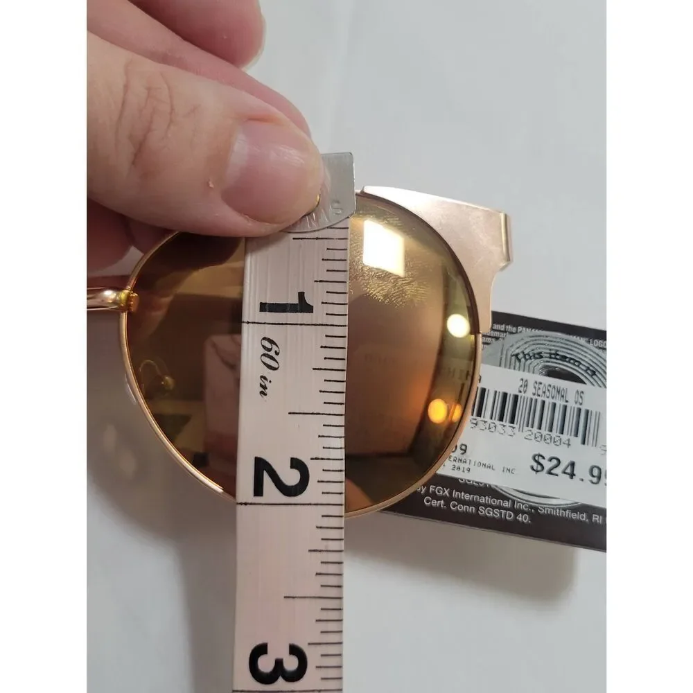Panama Jack Polarized Mirrored Rose Gold Aviator Cat Eye Sunglasses New 100% Uv